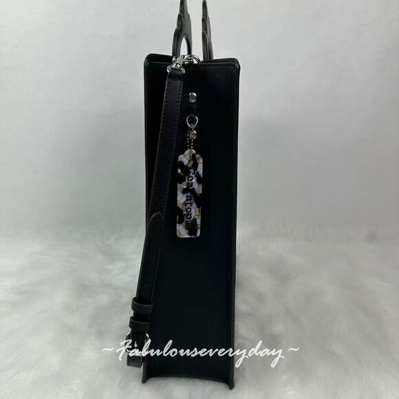 Coach Cloud Handle Tote In Coachtopia Leather/Black CT383 + Pouch/Wristlet - Picture 5 of 11